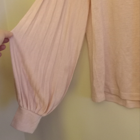 Anthropology Sanctuary pink puff sleeve top - Picture 2 of 5